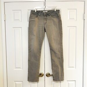 FIDELITY denim gray straight leg "JIMMY" jeans. Size 34" waist 32.5" length.